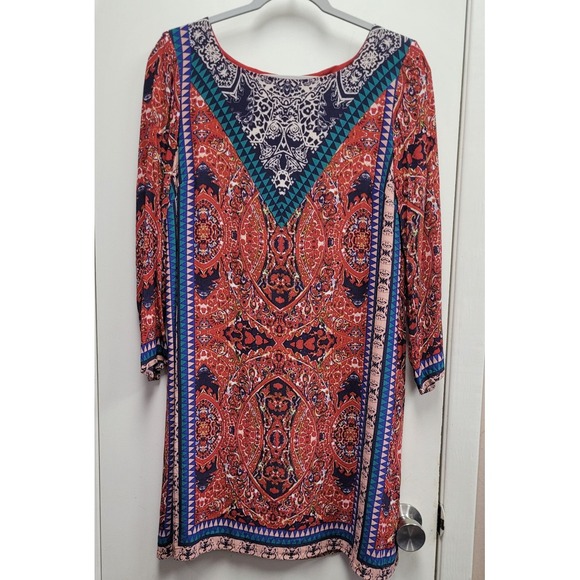 Daniel Cremieux Sheath Dress Jewel‎ tone Print Women's Size 10 (Read) - Picture 1 of 6